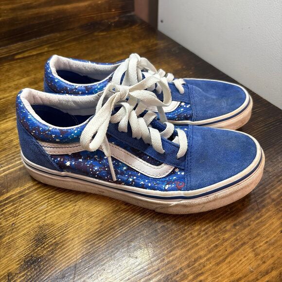 Vans Blue Sneakers Size 3 - Picture 1 of 8